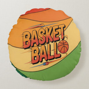 Basketball Thrill Round Cushion