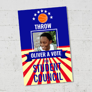 basketball Throw Vote Sports-Themed Voting Poster 