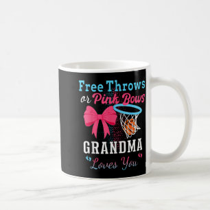 Basketball throws or pink bows grandma loves you coffee mug