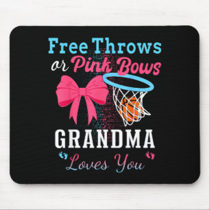 Basketball throws or pink bows grandma loves you mouse mat