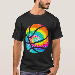 Basketball Tie Dye Rainbow Trippy Hippie T-Shirt