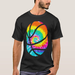 Basketball Tie Dye Rainbow Trippy Hippie T-Shirt