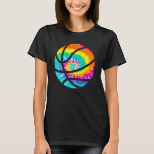 Basketball Tie Dye Shirt - Rainbow Trippy Hippie T