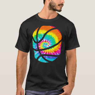 Basketball Tie Dye Shirt - Rainbow Trippy Hippie T