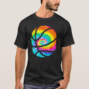 Basketball Tie Dye Shirt - Rainbow Trippy Hippie T