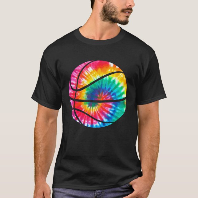 Basketball Tie Dye Sports Bball Kids Coach Basketb T-Shirt (Front)