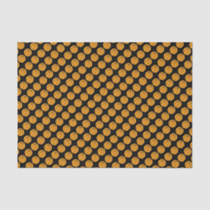 Basketball Tissue Paper on Black Background