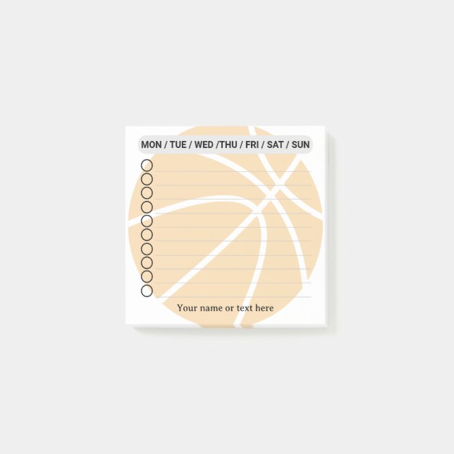 Basketball To do list Post-it Notes (Front)