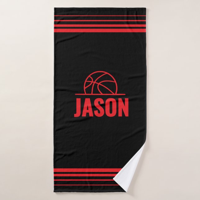 Basketball Towel – Shoot. Score. Repeat. | Sports  (Bath Towel)