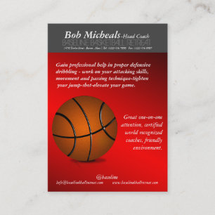 Basketball Trainer Coach Business Card