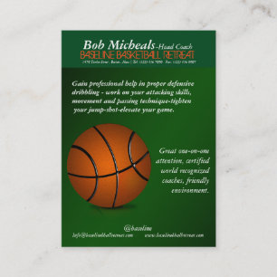 Basketball Trainer Coach Business Card