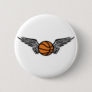 basketball. tribal. 6 cm round badge
