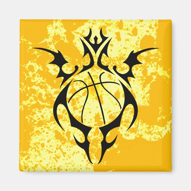 basketball. tribal. magnet (Front)