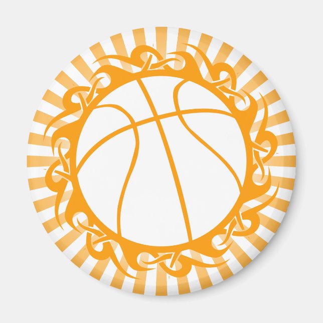 basketball. tribal. magnet (Front)