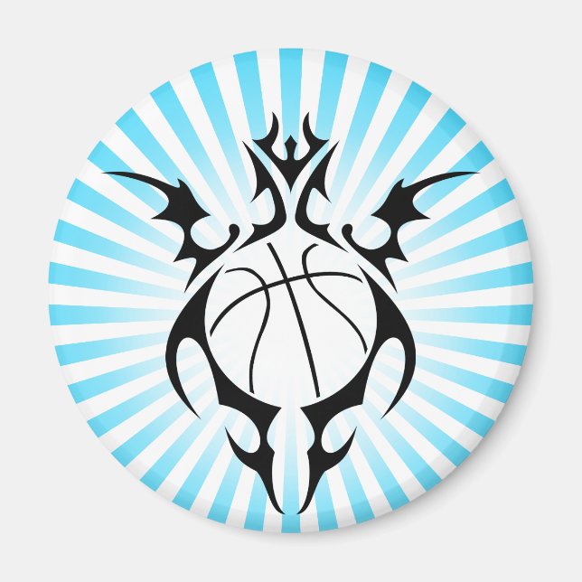 basketball. tribal. magnet (Front)