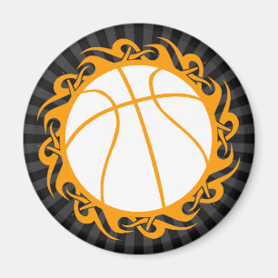 basketball. tribal. magnet