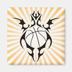 basketball. tribal. magnet