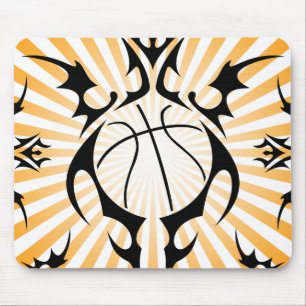 basketball. tribal. mouse mat