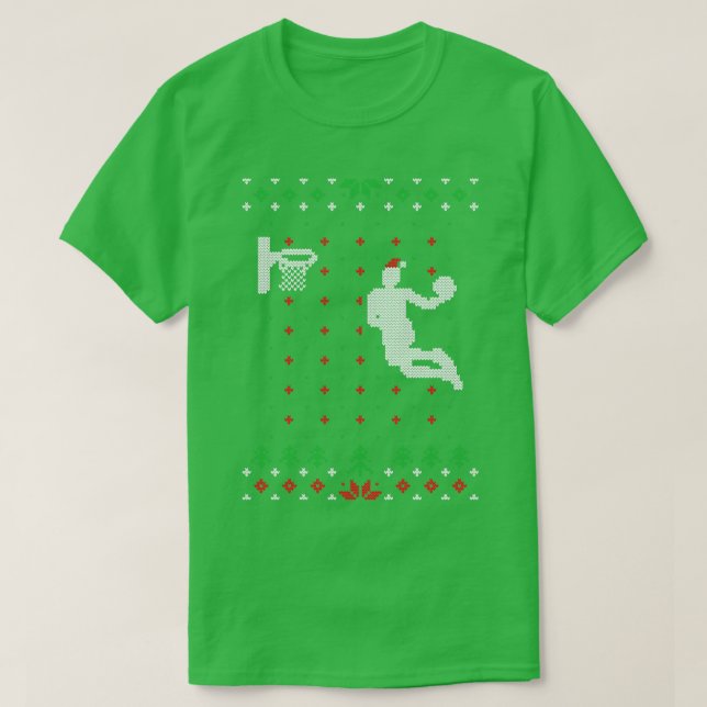 Basketball Ugly Christmas Sweater Gift (Design Front)