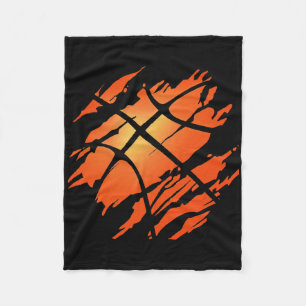Basketball Usa American Flag Sports Lover Athlete  Fleece Blanket