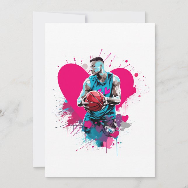 Basketball Valentine Card (Front)