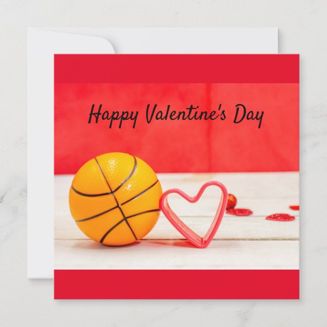 Basketball Valentine's Day Basketball with love (Front)