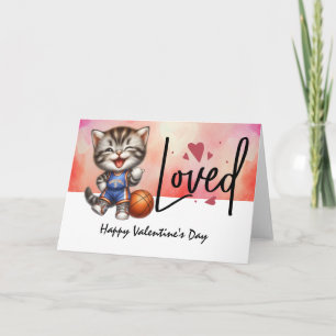 Basketball Valentine's Day Basketball with love Card