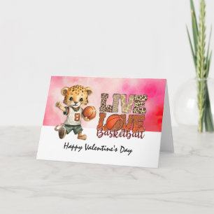 Basketball Valentine's Day Basketball with love Card