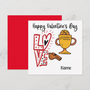 Basketball Valentine's Day from Player with love   Card
