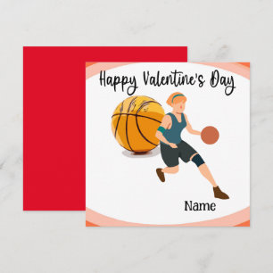Basketball Valentine's Day from Player with love  Card