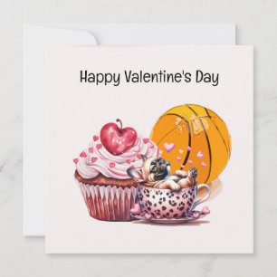 Basketball Valentine's Day from Player with love  Card