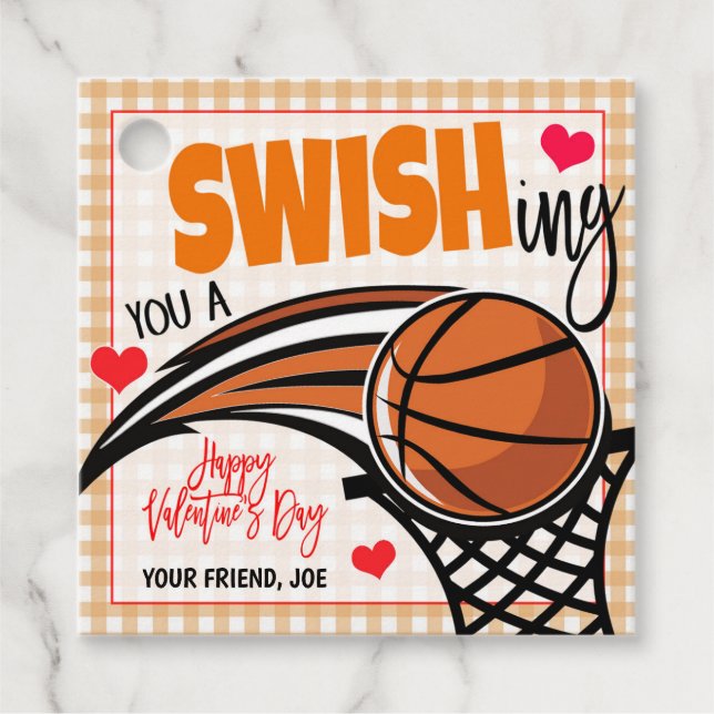 Basketball Valentines Tag (Front)