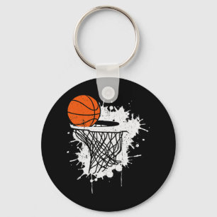 Basketball Vintage Bball Player Coach Sports Balle Key Ring