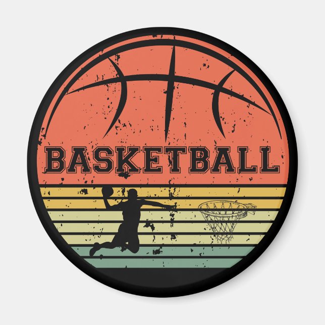 basketball vintage magnet (Front)