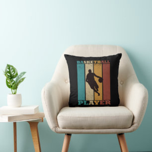 Basketball vintage player dribbling  cushion