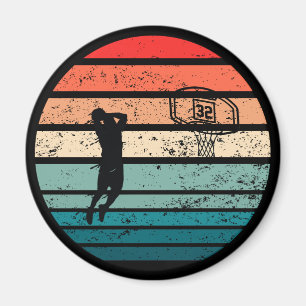 Basketball vintage player slam dunk magnet