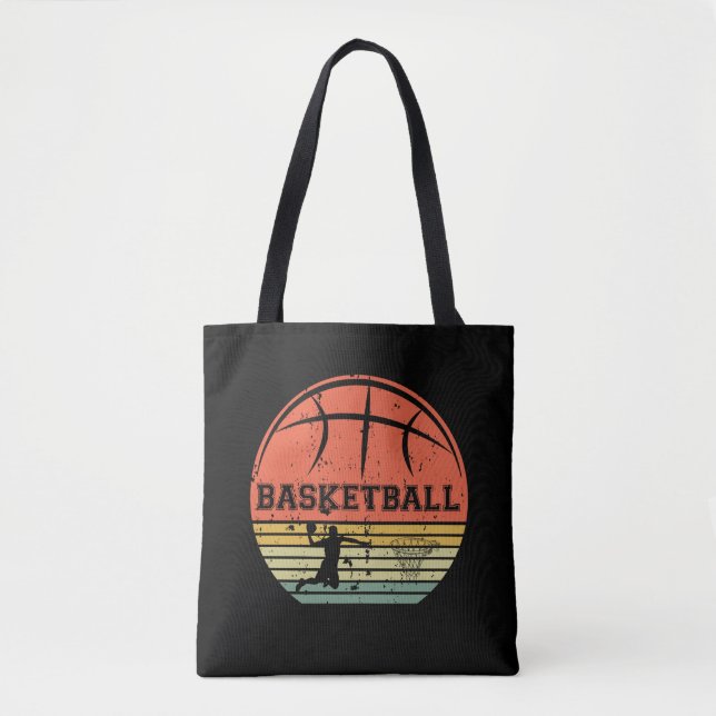 Basketball vintage player slam dunk  tote bag (Front)