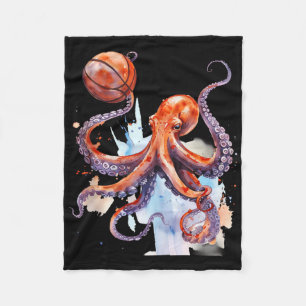 Basketball Watercolor Basketball Player Artwork Oc Fleece Blanket