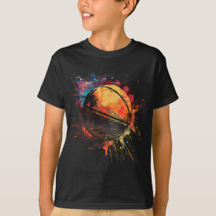 Basketball Watercolor Basketball Player Drawing Ar T-Shirt