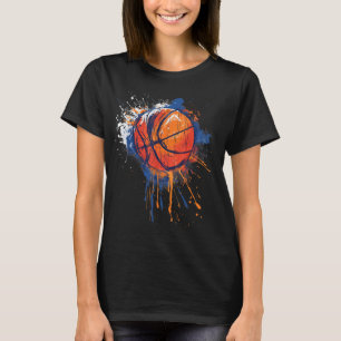 Basketball Watercolor Drawing Artwork Basketball L T-Shirt
