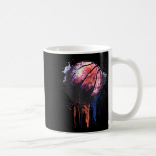 Basketball Watercolor Drawing Artwork Basketball P Coffee Mug