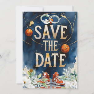 Basketball wedding SAVE THE DATE Invitation