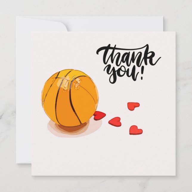 Basketball Wedding  Thank you (Front)