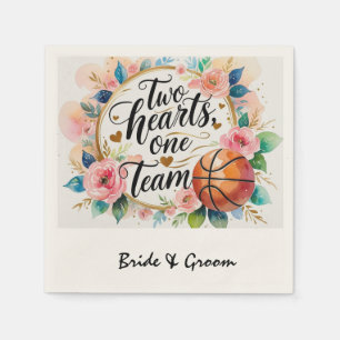 Basketball wedding themed napkin