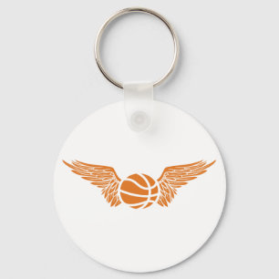 basketball. winged. key ring