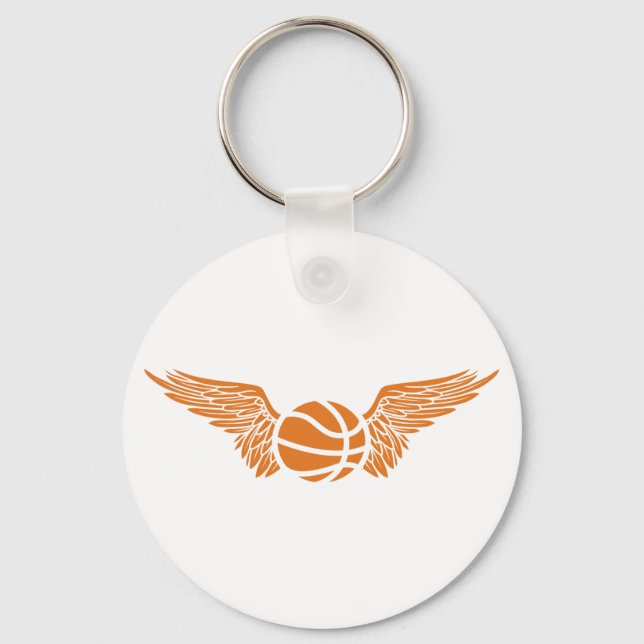 basketball. winged. key ring (Front)