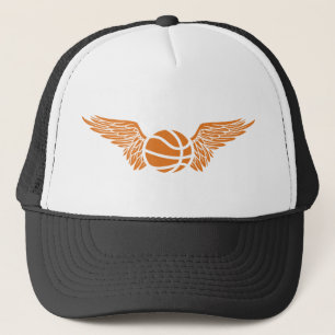 basketball. winged. trucker hat