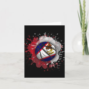 Basketball With American Samoa Flag  Card