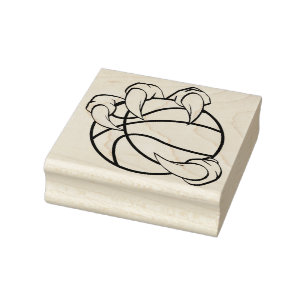 Basketball with Dragon Claws Rubber Stamp