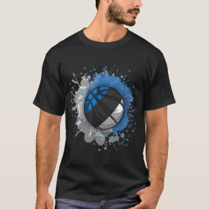Basketball With Estonia Flag T-Shirt